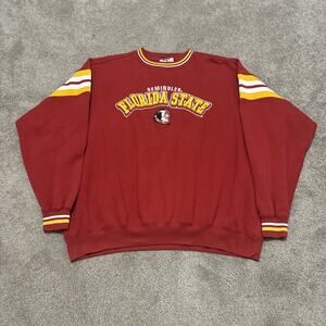 Vintage Florida State Seminoles Sweatshirt Mens XXL Red Yellow Lee Sport